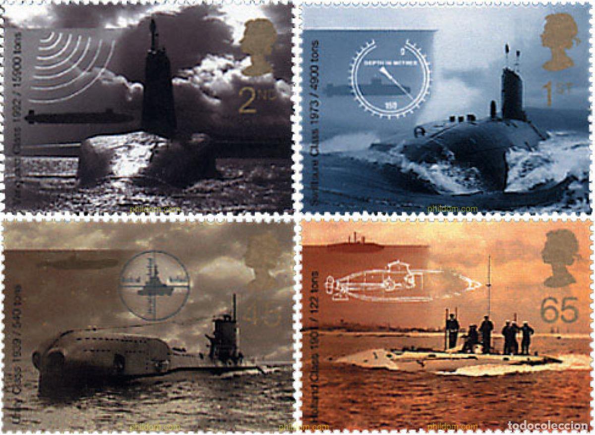 Sellos: 90787 MNH GRAN BRETA&Ntilde;A 2001 CENTENARIO DE LOS SUBMARINOS DE LA ROYAL NAVY