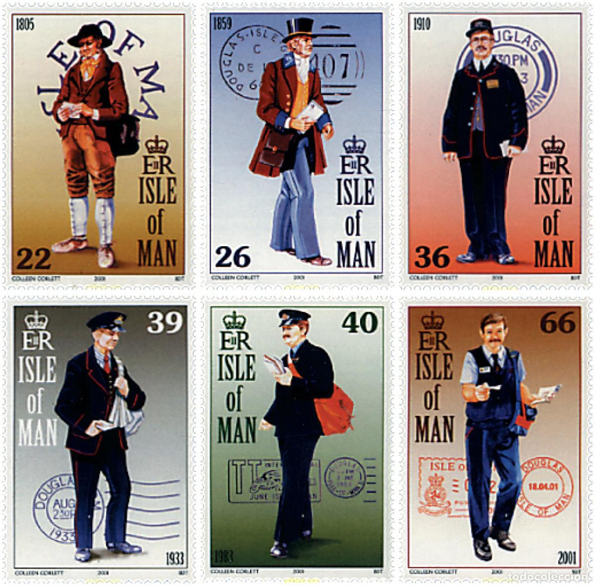 Sellos: 67731 MNH MAN 2001 UNIFORMES DE CARTEROS