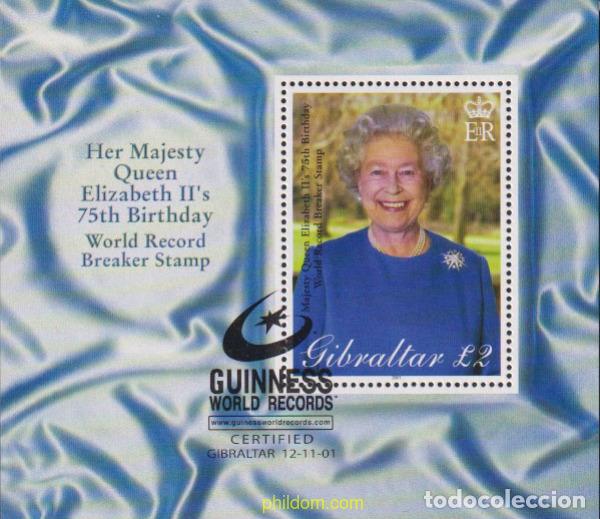 Sellos: 613248 HINGED GIBRALTAR 2001 75 ANIVERSARIO DE LA REINA ISABEL II