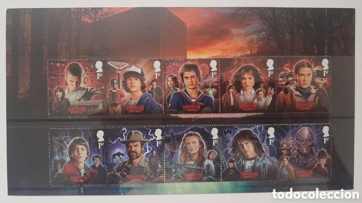 Sellos: 8 sellos con los personajes de Stranger Things