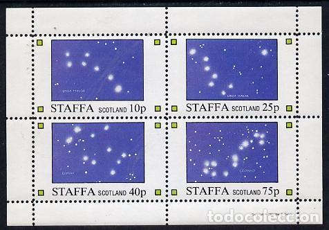 Sellos: GB LOCAL STAFFA 1981 SHEET MNH CONSTELACIONES Y ZODIACO ZODIAC AND CONSTELLATIONS ESPACIO SPACE