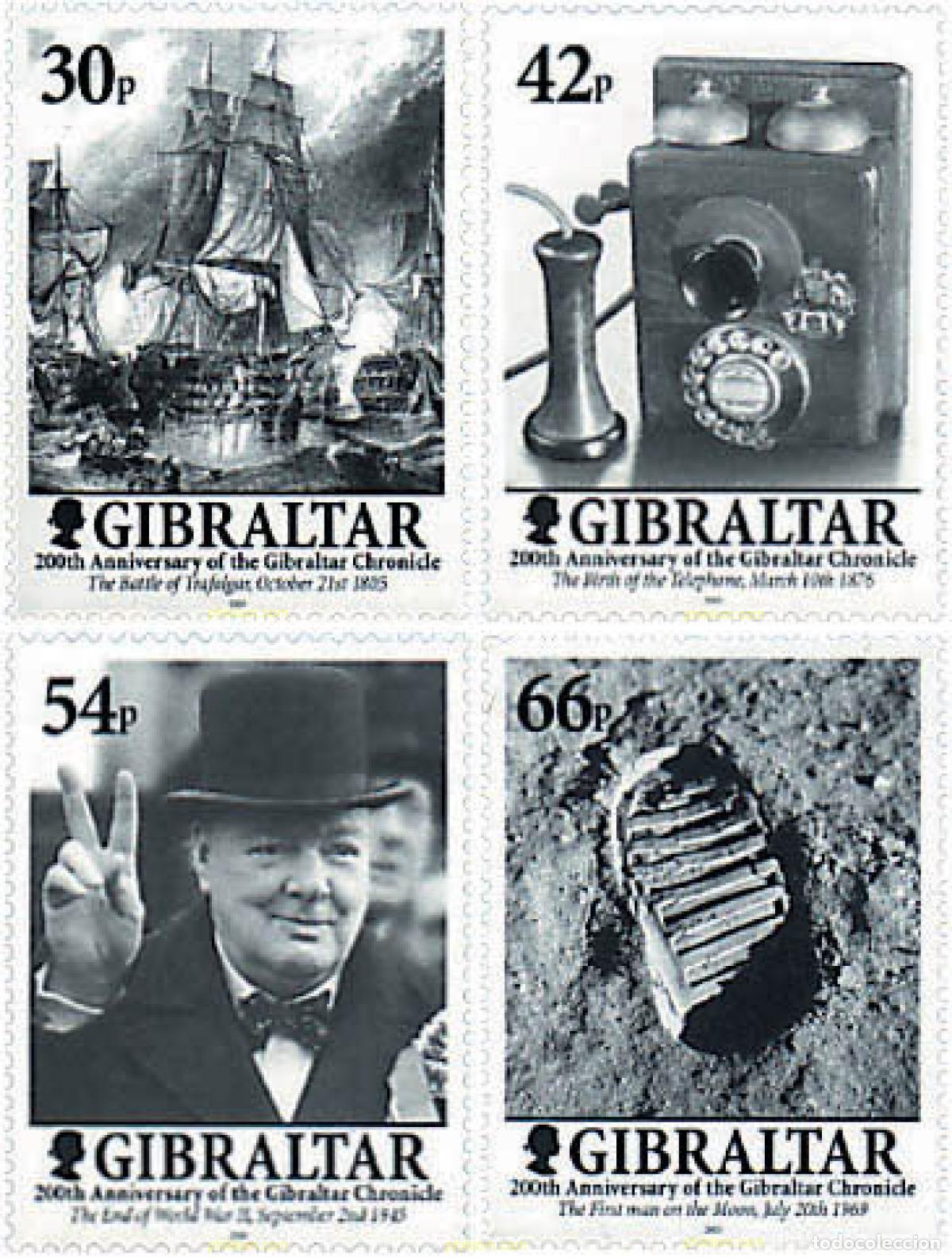 Sellos: 84384 MNH GIBRALTAR 2001 200 A&Ntilde;OS DEL GIBRALTAR CHRONICLE