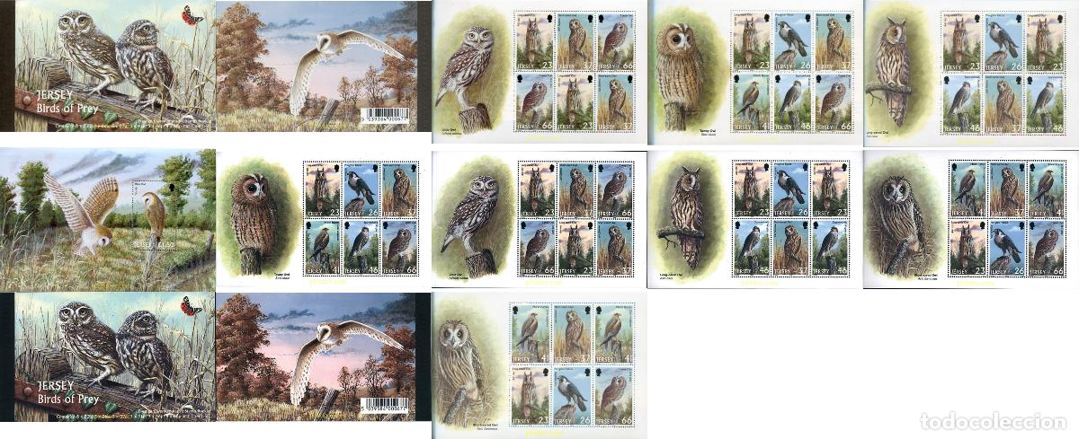 Sellos: 2265 MNH JERSEY 2001 AVES RAPACES