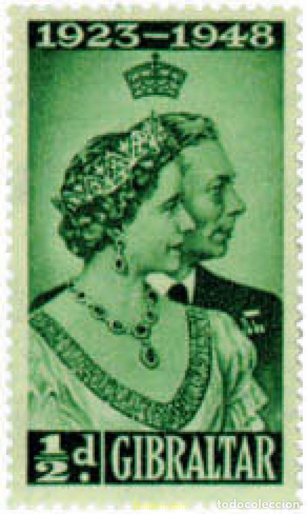 Sellos: 286551 HINGED GIBRALTAR 1949 BODAS DE PLATA DE LOS SOBERANOS BRITANICOS