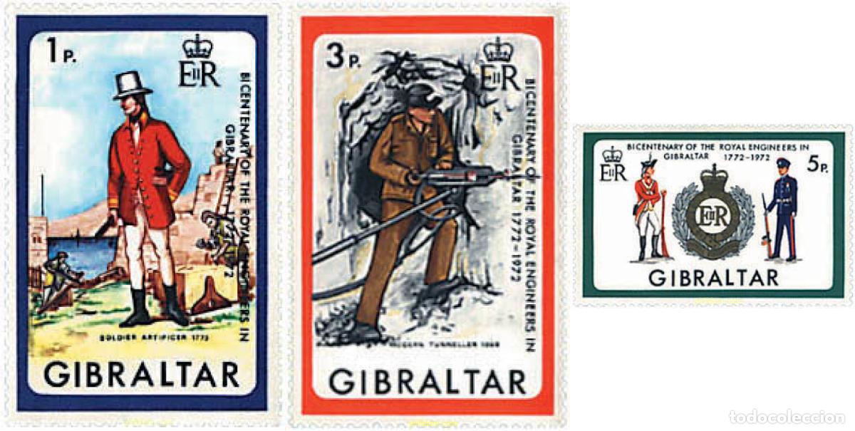 Sellos: 83441 MNH GIBRALTAR 1972 BICENTENARIO DEL CUERPO DE INGENIEROS DE GIBRALTAR