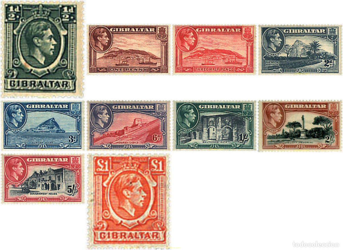 Selos: 598987 HINGED GIBRALTAR 1938 VISTAS DE GIBRALTAR