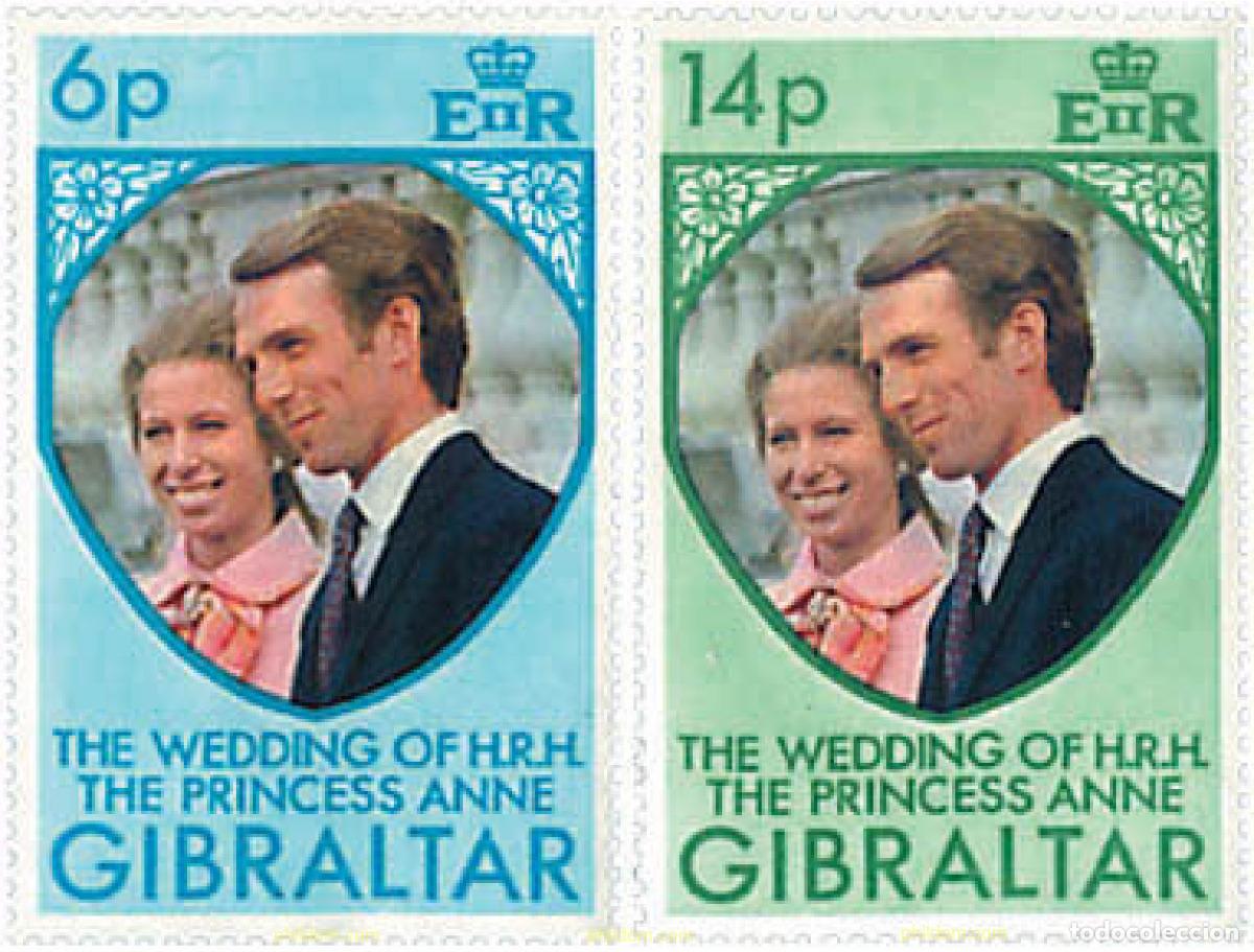 Selos: 83379 MNH GIBRALTAR 1973 BODA DE LA PRINCESA ANA Y EL CAPITAN MARK PHILLIPS