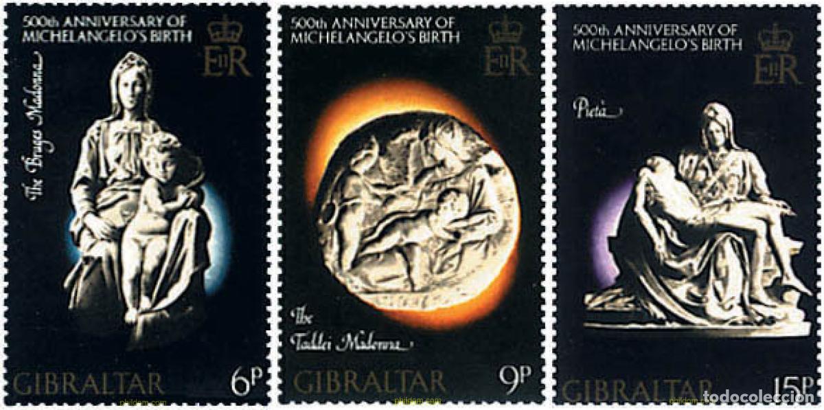Selos: 84240 MNH GIBRALTAR 1975 500 ANIVERSARIO DEL NACIMIENTO DE MICHELANGELO BUONARROTI