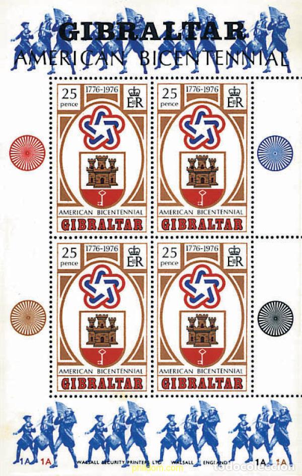Selos: 82409 MNH GIBRALTAR 1976 BICENTENARIO DE LA INDEPENDENCIA DE LOS ESTADOS UNIDOS