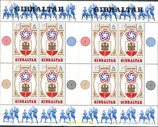 Selos: 318197 MNH GIBRALTAR 1976 BICENTENARIO DE LA INDEPENDENCIA DE LOS ESTADOS UNIDOS