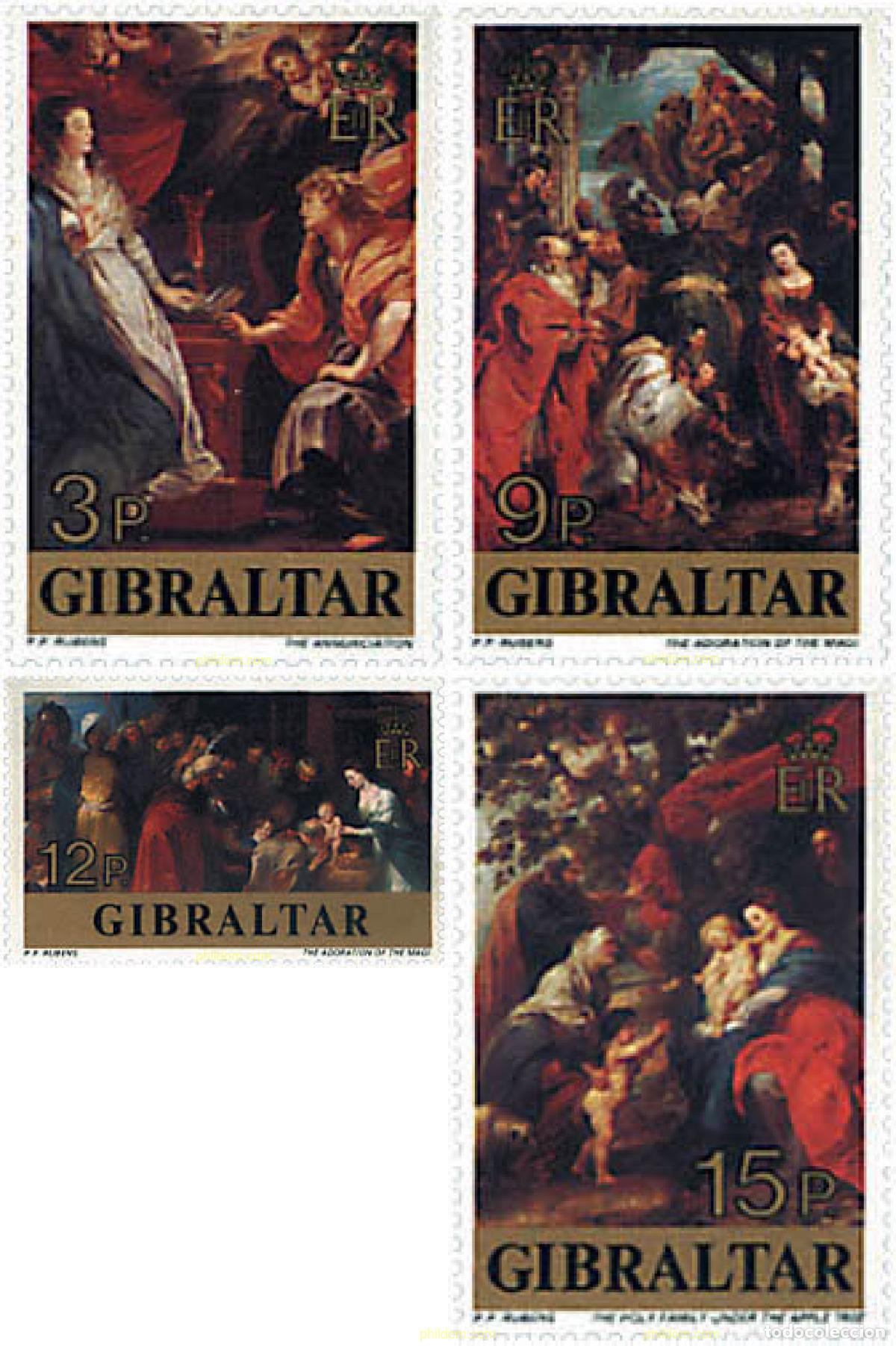 Selos: 83980 MNH GIBRALTAR 1977 NAVIDAD. PINTURAS DE RUBENS