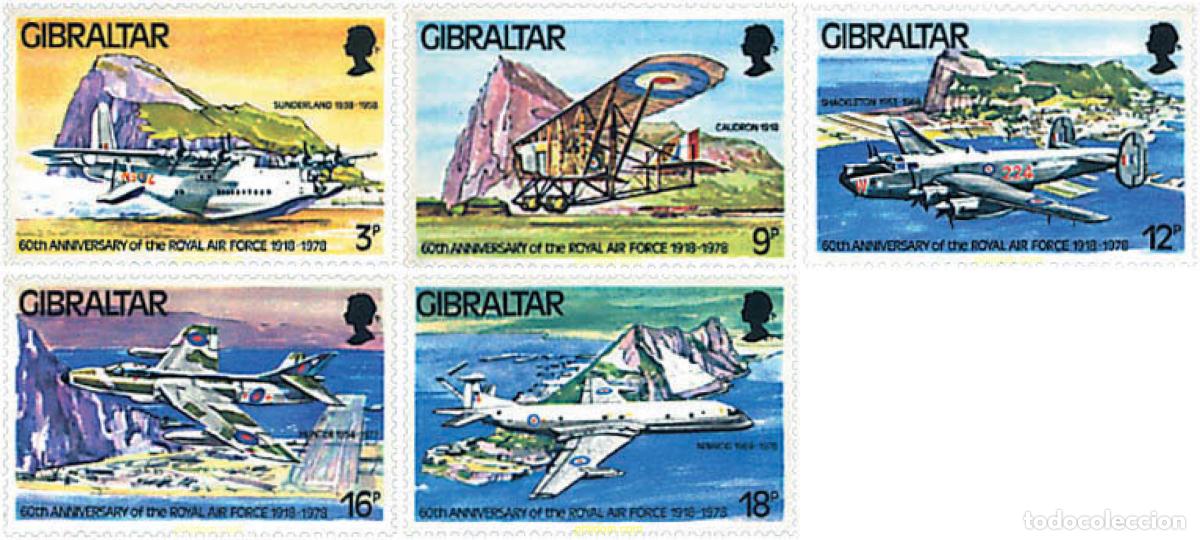 Sellos: 84247 MNH GIBRALTAR 1978 60 ANIVERSARIO DE LA ROYAL AIR FORCE