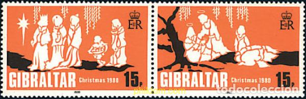 Sellos: 4760 MNH GIBRALTAR 1980 NAVIDAD