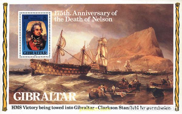 Sellos: 82436 MNH GIBRALTAR 1980 175 ANIVERSARIO DE LA MUERTE DE LORD H. NELSON