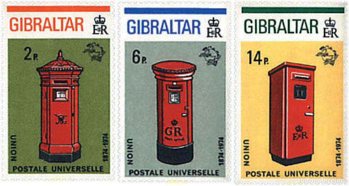 Sellos: 83967 MNH GIBRALTAR 1974 CENTENARIO DE LA UNION POSTAL UNIVERSAL