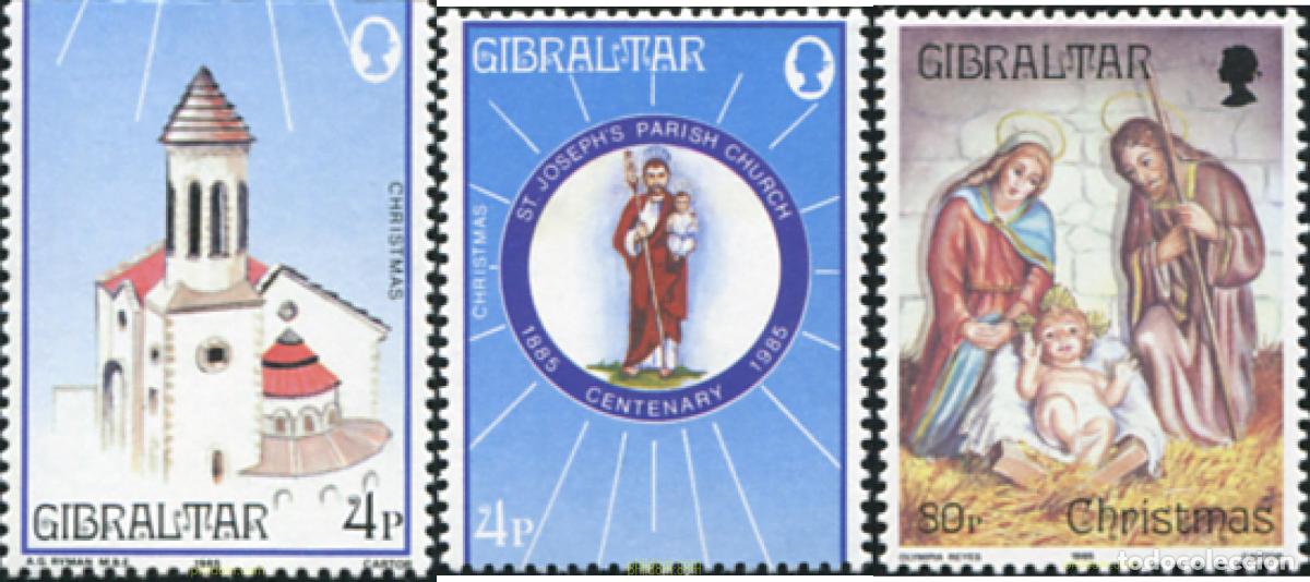 Sellos: 83432 MNH GIBRALTAR 1985 NAVIDAD. CENTENARIO DE LA IGLESIA DE LA PARROQUIA DE SAN JOSE