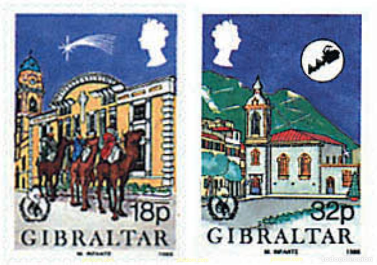 Sellos: 84256 MNH GIBRALTAR 1986 NAVIDAD. A&Ntilde;O INTERNACIONAL DE LA PAZ