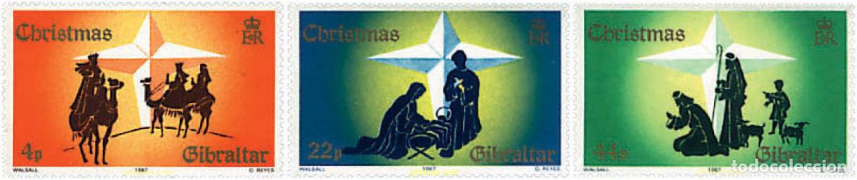 Sellos: 82457 MNH GIBRALTAR 1987 NAVIDAD