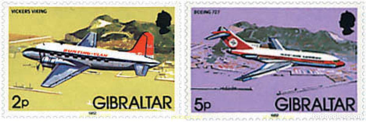 Sellos: 211434 MNH GIBRALTAR 1982 AVIONES E HIDROAVIONES