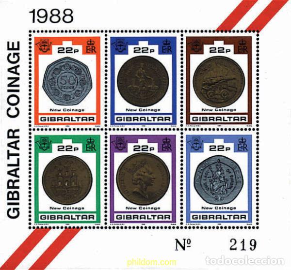 Sellos: 601790 MNH GIBRALTAR 1989 NUEVAS MONEDAS DE 1988