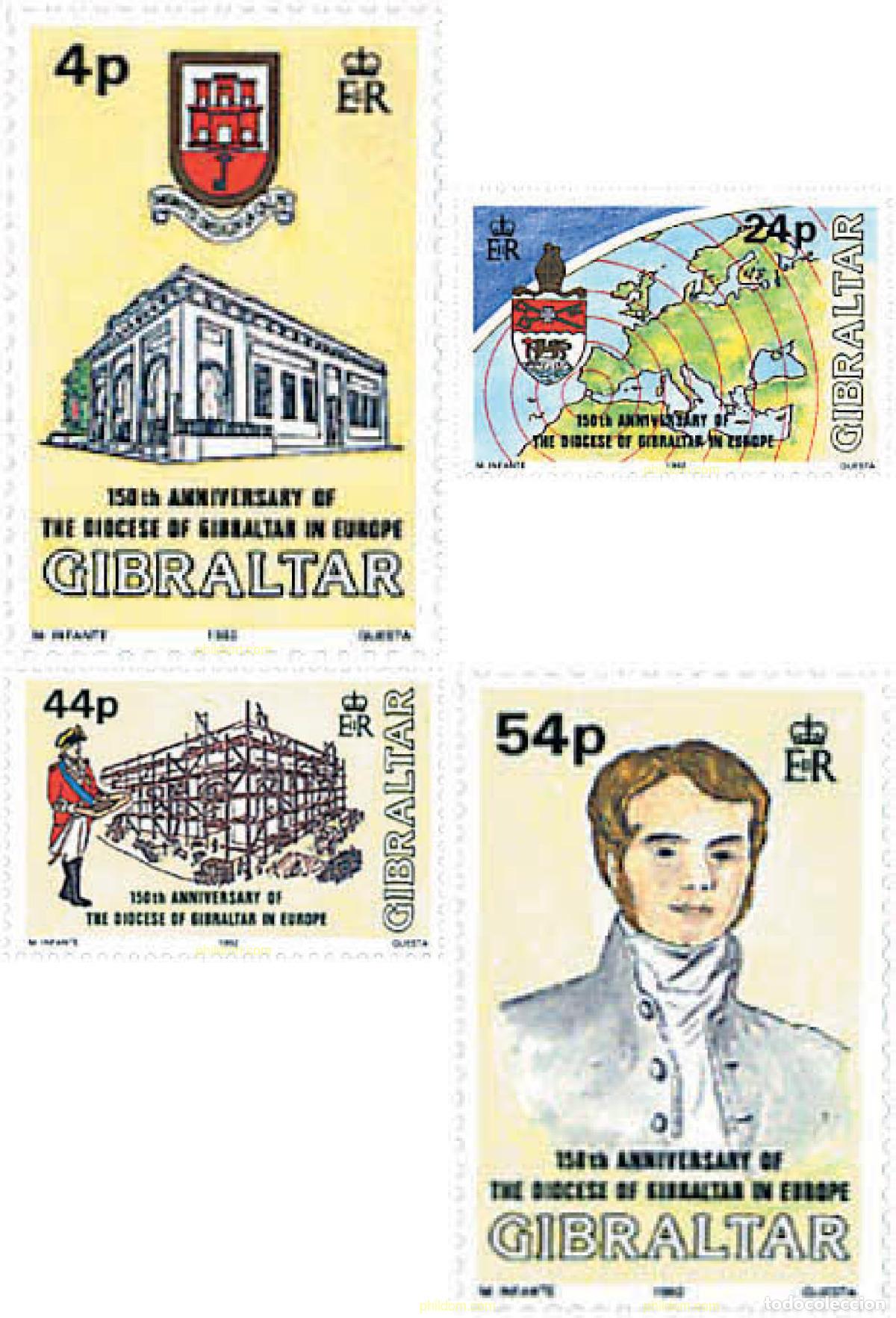 Sellos: 84272 MNH GIBRALTAR 1992 150 ANIVERSARIO DE LA DIOCESIS DE GIBRALTAR