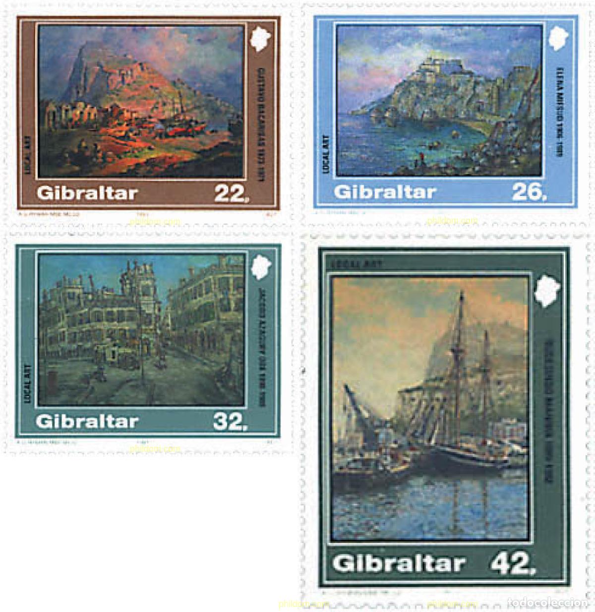 Sellos: 83457 MNH GIBRALTAR 1991 PINTURAS DE ARTISTAS LOCALES