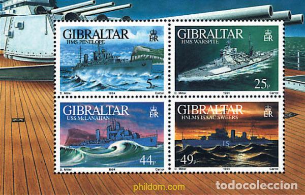 Sellos: 84281 MNH GIBRALTAR 1994 BUQUES DE GUERRA