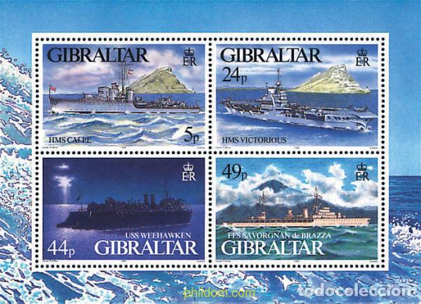 Sellos: 84291 MNH GIBRALTAR 1995 BUQUES DE GUERRA