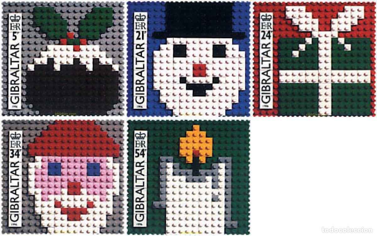 Sellos: 84306 MNH GIBRALTAR 1996 NAVIDAD. IMAGENES CONSTRUIDAS CON PIEZAS DE LEGO