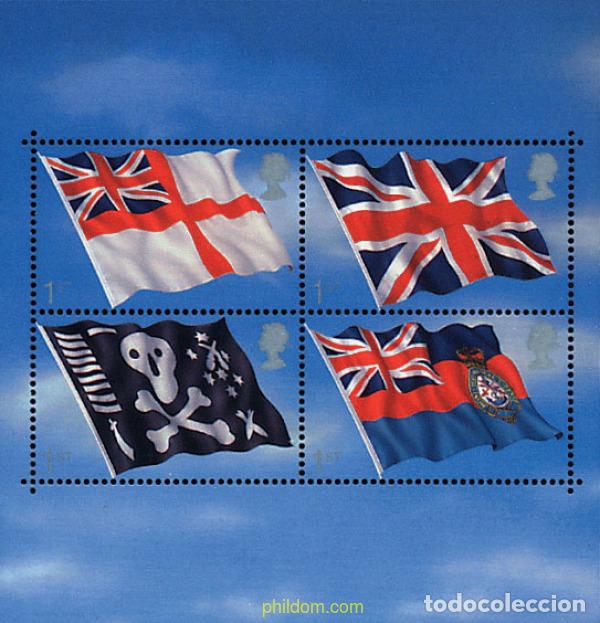 Sellos: 90797 MNH GRAN BRETA&Ntilde;A 2001 CENTENARIO DE LAS BANDERAS DE LA ROYAL NAVY