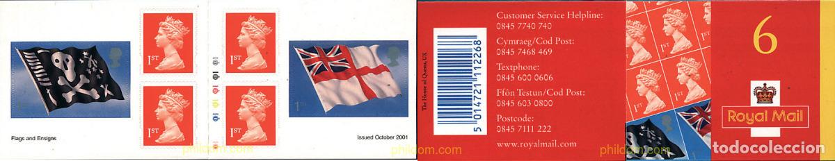 Sellos: 1819 MNH GRAN BRETA&Ntilde;A 2001 CENTENARIO DE LAS BANDERAS DE LA ROYAL NAVY