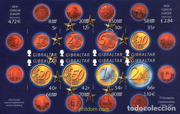 Sellos: 276364 MNH GIBRALTAR 2002 INTRODUCCION AL EURO