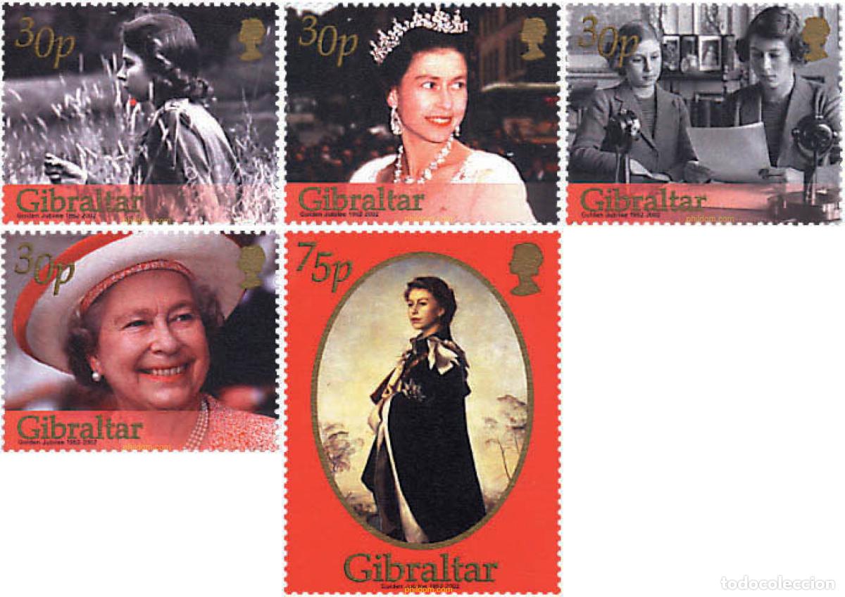 Sellos: 84400 MNH GIBRALTAR 2002 50 ANIVERSARIO DEL ACCESO AL TRONO DE ISABEL II