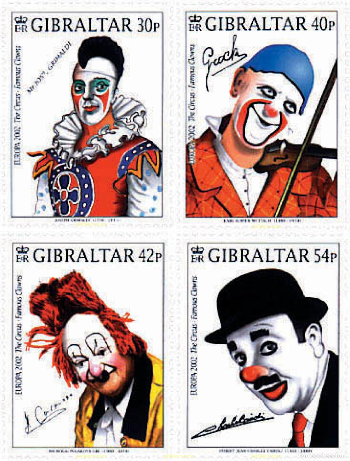 Sellos: 84403 MNH GIBRALTAR 2002 EUROPA CEPT 2002 - EL CIRCO