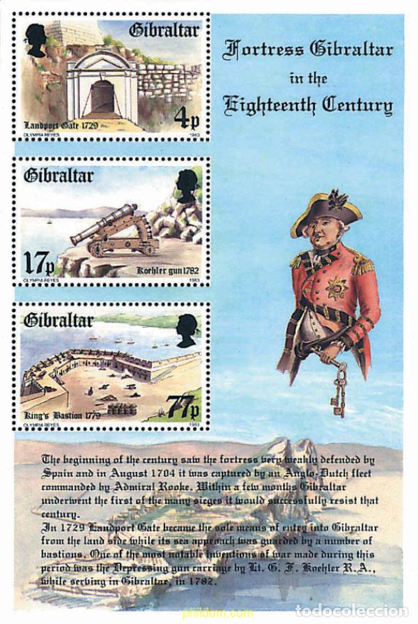 Sellos: 82450 MNH GIBRALTAR 1983 FORTALEZAS DE GIBRALTAR DEL SIGLO XVIII