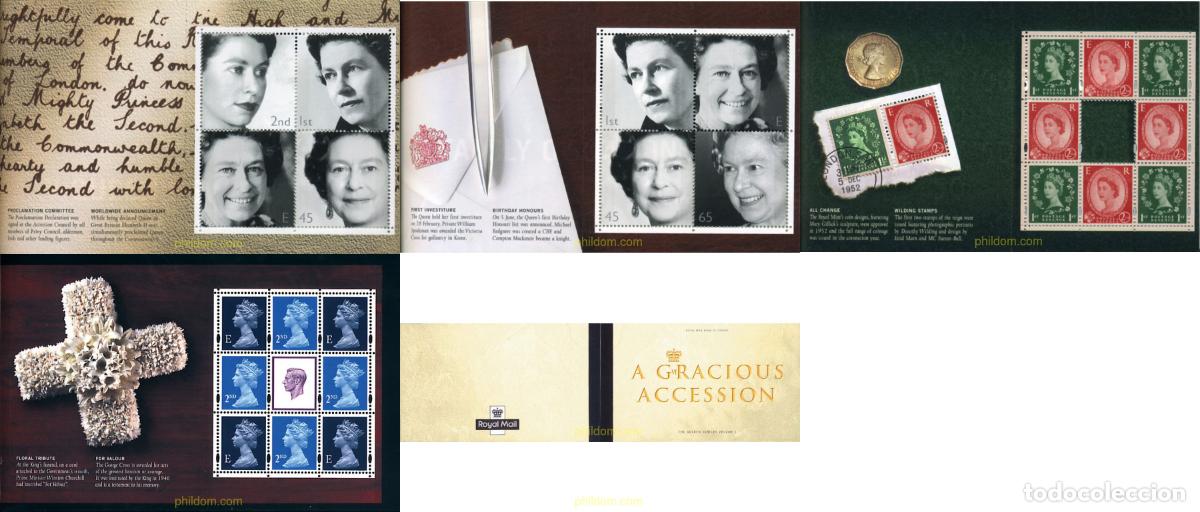Sellos: 1955 MNH GRAN BRETA&Ntilde;A 2002 50 ANIVERSARIO DEL ACCESO AL TRONO DE ISABEL II