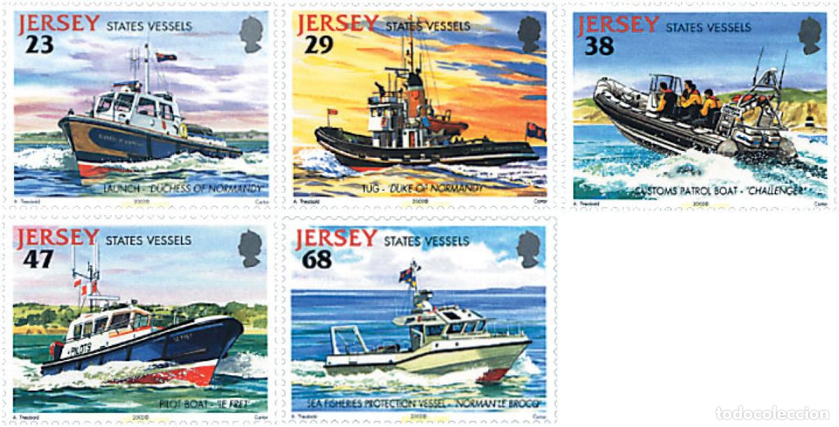 Sellos: 87579 MNH JERSEY 2002 BARCOS ESTATALES