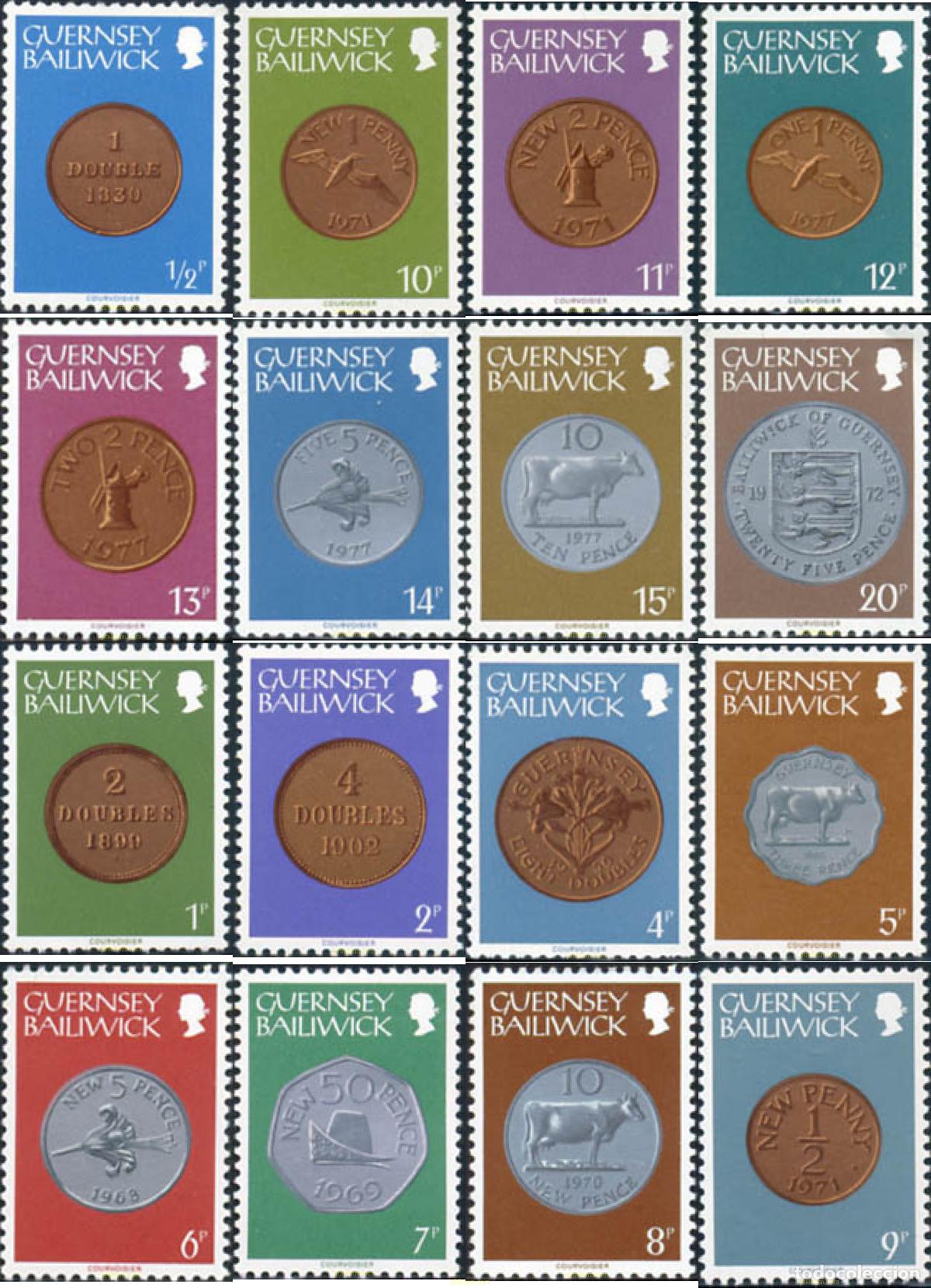 Sellos: 213069 MNH GUERNSEY 1979 MONEDAS