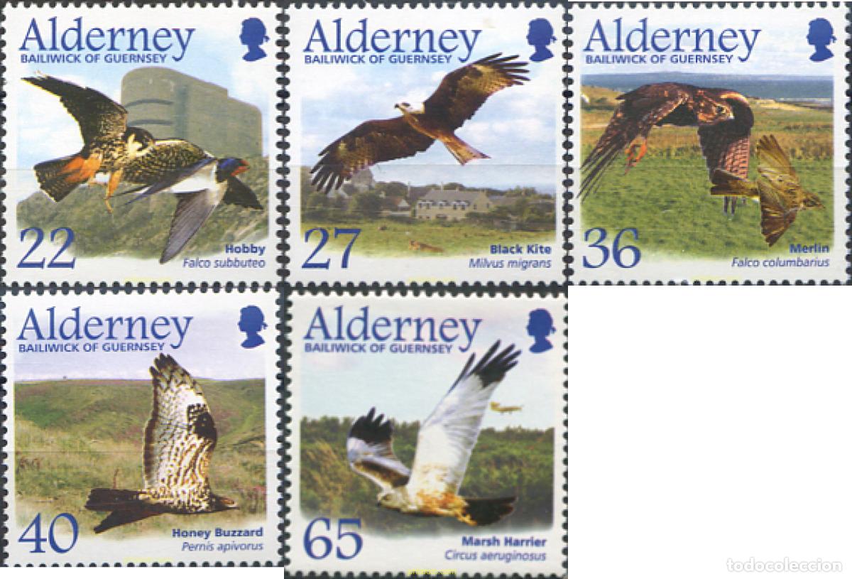 Sellos: 652218 MNH ALDERNEY 2002 AVES MIGRATORIAS