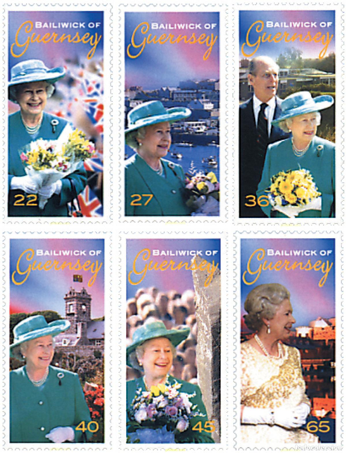 Sellos: 93931 MNH GUERNSEY 2002 50 ANIVERSARIO DEL ACCESO AL TRONO DE ISABEL II