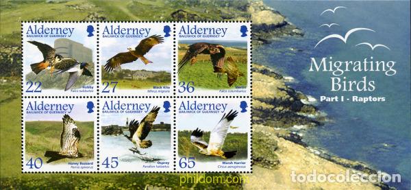 Sellos: 98405 MNH ALDERNEY 2002 AVES MIGRATORIAS