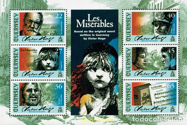 Sellos: 98465 MNH GUERNSEY 2002 200 ANIVERSARIO DEL NACIMIENTO DE VICTOR HUGO