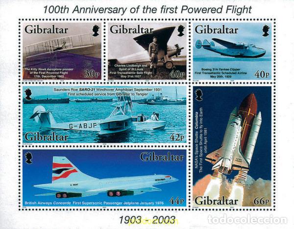 Sellos: 120701 MNH GIBRALTAR 2003 CENTENARIO DEL PRIMER VUELO MOTORIZADO