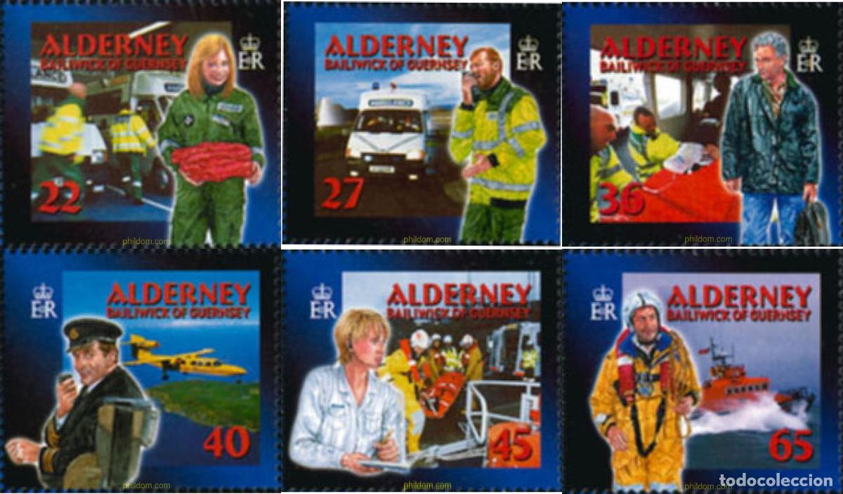Sellos: 113572 MNH ALDERNEY 2002 SERVICIOS SANITARIOS