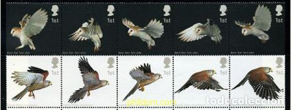Sellos: 113631 MNH GRAN BRETA&Ntilde;A 2003 AVES RAPACES