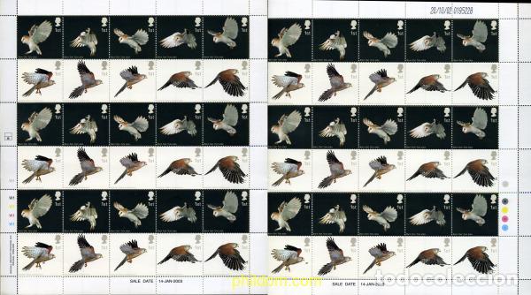 Sellos: 355867 MNH GRAN BRETA&Ntilde;A 2003 AVES RAPACES