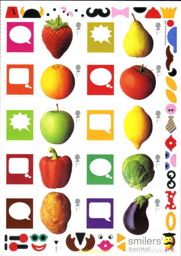 Sellos: 194963 MNH GRAN BRETA&Ntilde;A 2003 FRUTAS Y VEGETALES