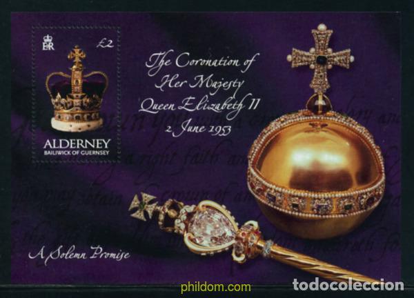 Sellos: 120430 MNH ALDERNEY 2003 50 ANIVERSARIO DEL ACCESO AL TRONO DE ISABEL II