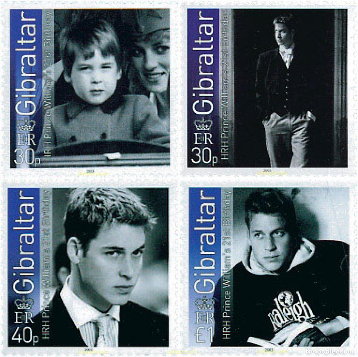 Sellos: 120712 MNH GIBRALTAR 2003 21 ANIVERSARIO DEL NACIMIENTO DEL PRINCIPE GUILLERMO