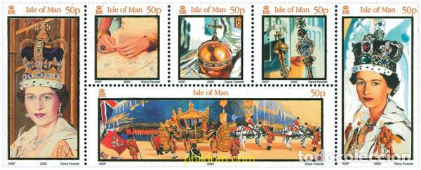 Sellos: 122859 MNH MAN 2003 50 ANIVERSARIO DEL ACCESO AL TRONO DE ISABEL II